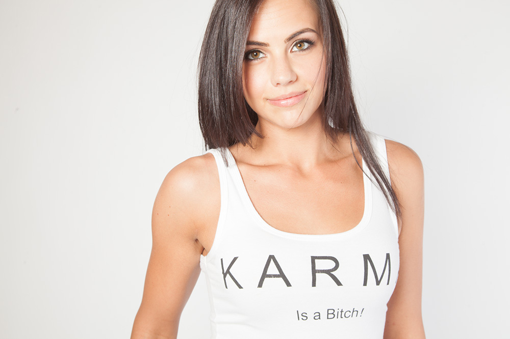 KARMA Is a Bitch! Tank Top White