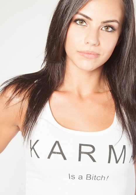 KARMA Is a Bitch! Tank Top White